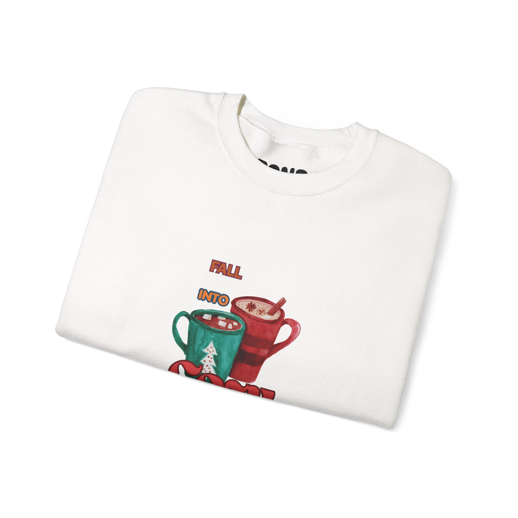 "Fall Into Cozy" Hot Cocoa Crewneck Sweatshirt