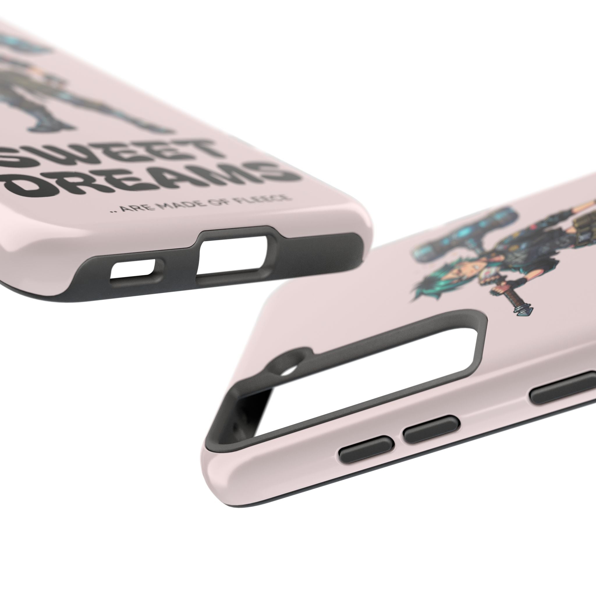Sweet Dreams Anime Graphic Tough Phone Case - Edgy Cyberpunk Streetwear Cover for iPhone 17, 16, 15 Pro Max & Samsung Galaxy S26, S25