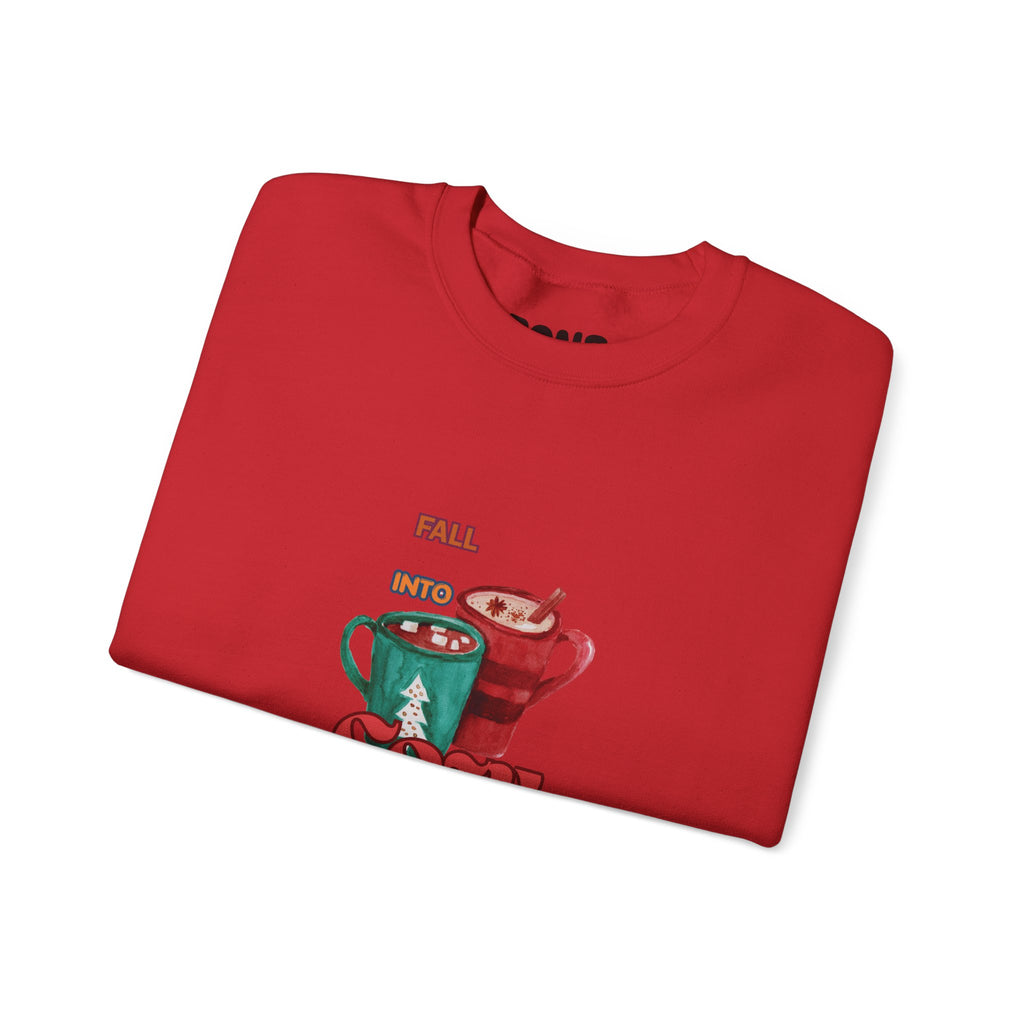 "Fall Into Cozy" Hot Cocoa Crewneck Sweatshirt