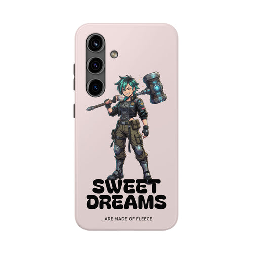 Sweet Dreams Anime Graphic Tough Phone Case - Edgy Cyberpunk Streetwear Cover for iPhone 17, 16, 15 Pro Max & Samsung Galaxy S26, S25