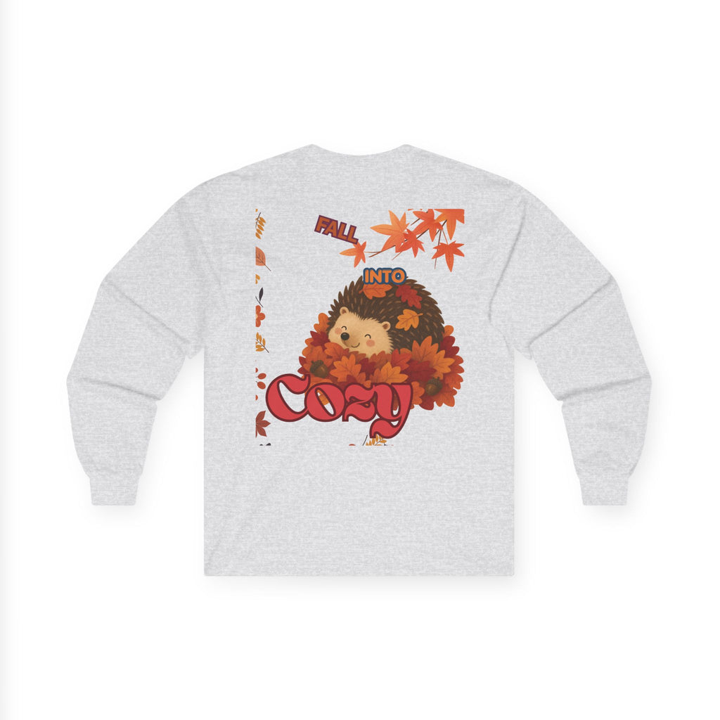 Cozy Fall Hedgehog Long Sleeve Tee