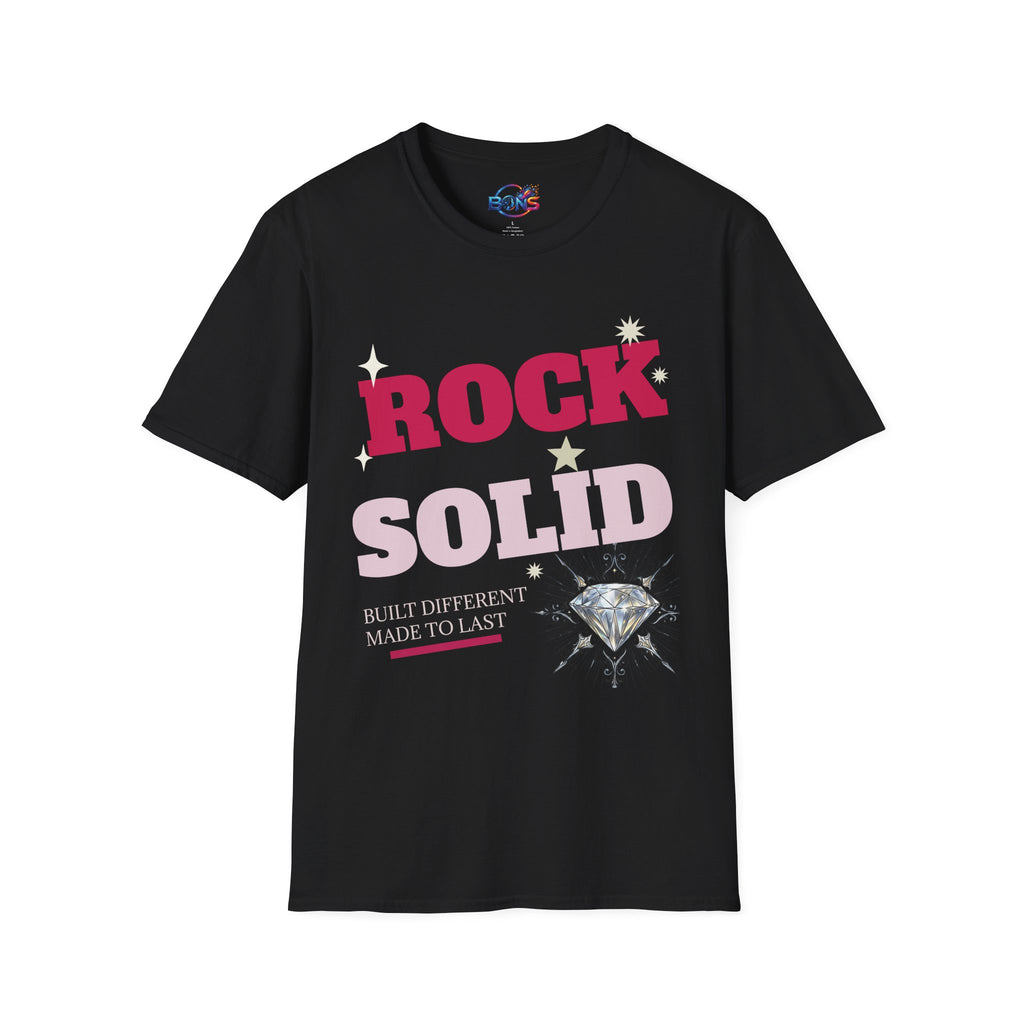 Rock Solid Retro Y2K Graphic T-Shirt - Bold Streetwear Tour Style Cotton Crewneck Tee