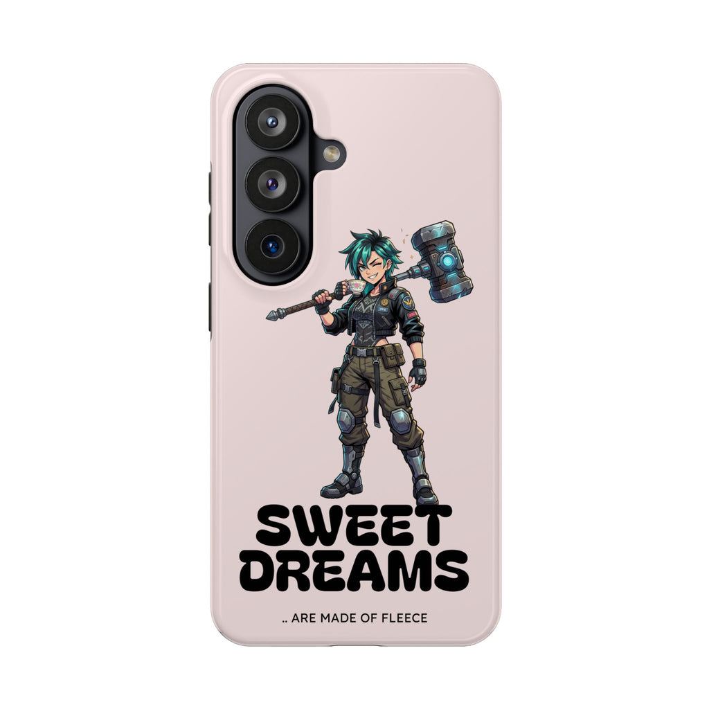 Sweet Dreams Anime Graphic Tough Phone Case - Edgy Cyberpunk Streetwear Cover for iPhone 17, 16, 15 Pro Max & Samsung Galaxy S26, S25