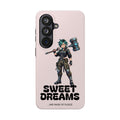 Sweet Dreams Anime Graphic Tough Phone Case - Edgy Cyberpunk Streetwear Cover for iPhone 17, 16, 15 Pro Max & Samsung Galaxy S26, S25