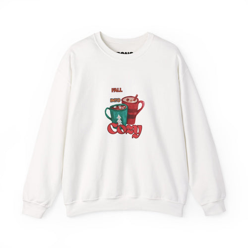 "Fall Into Cozy" Hot Cocoa Crewneck Sweatshirt