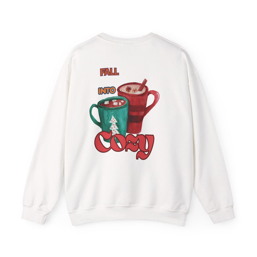"Fall Into Cozy" Hot Cocoa Crewneck Sweatshirt