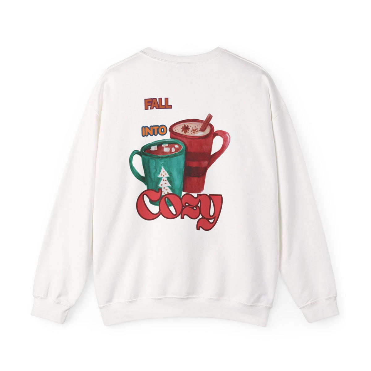 "Fall Into Cozy" Hot Cocoa Crewneck Sweatshirt