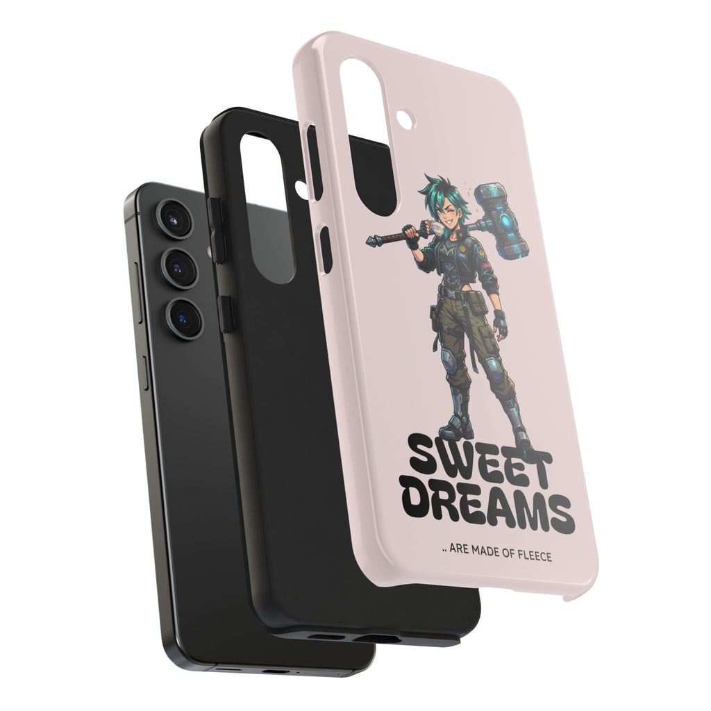 Sweet Dreams Anime Graphic Tough Phone Case - Edgy Cyberpunk Streetwear Cover for iPhone 17, 16, 15 Pro Max & Samsung Galaxy S26, S25