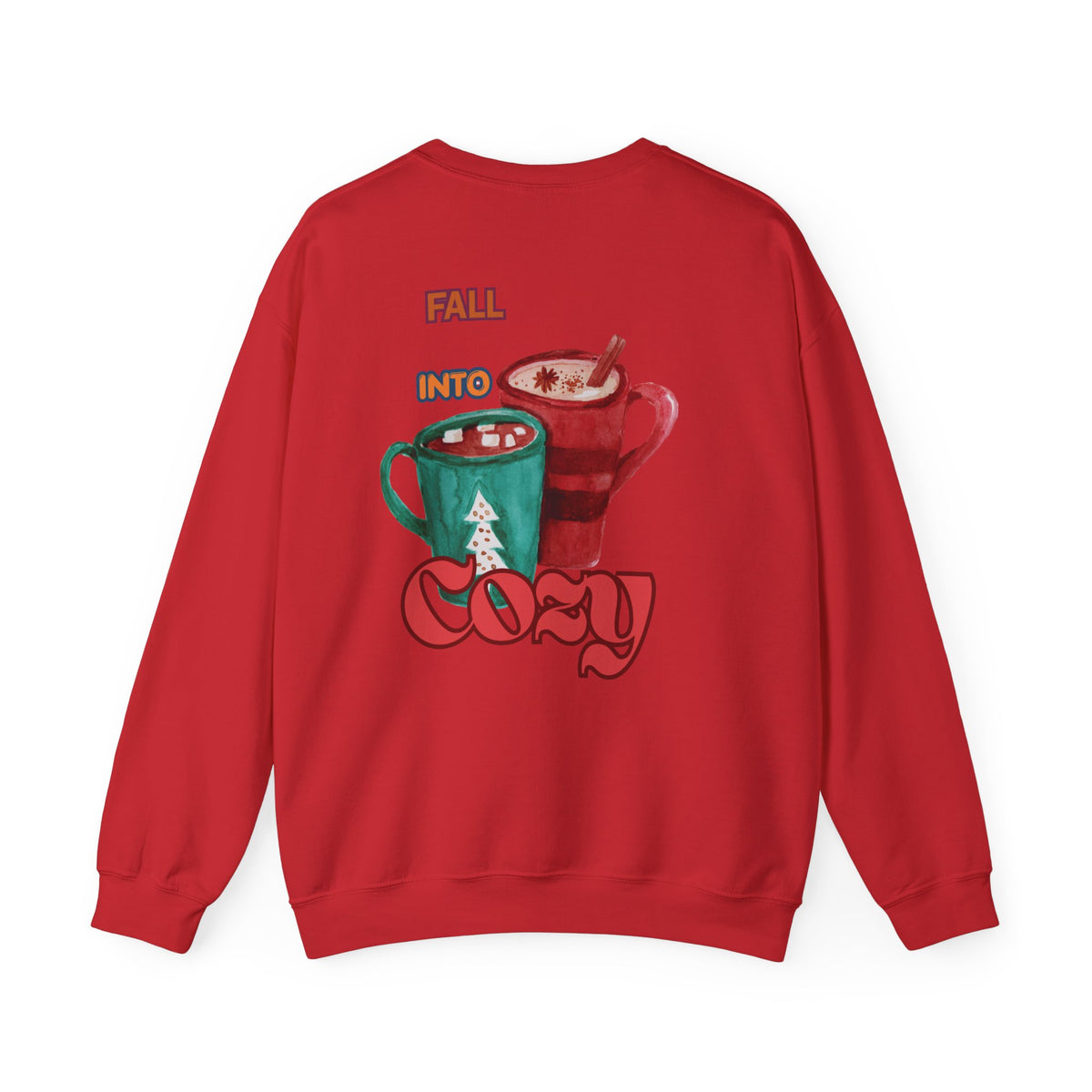 "Fall Into Cozy" Hot Cocoa Crewneck Sweatshirt