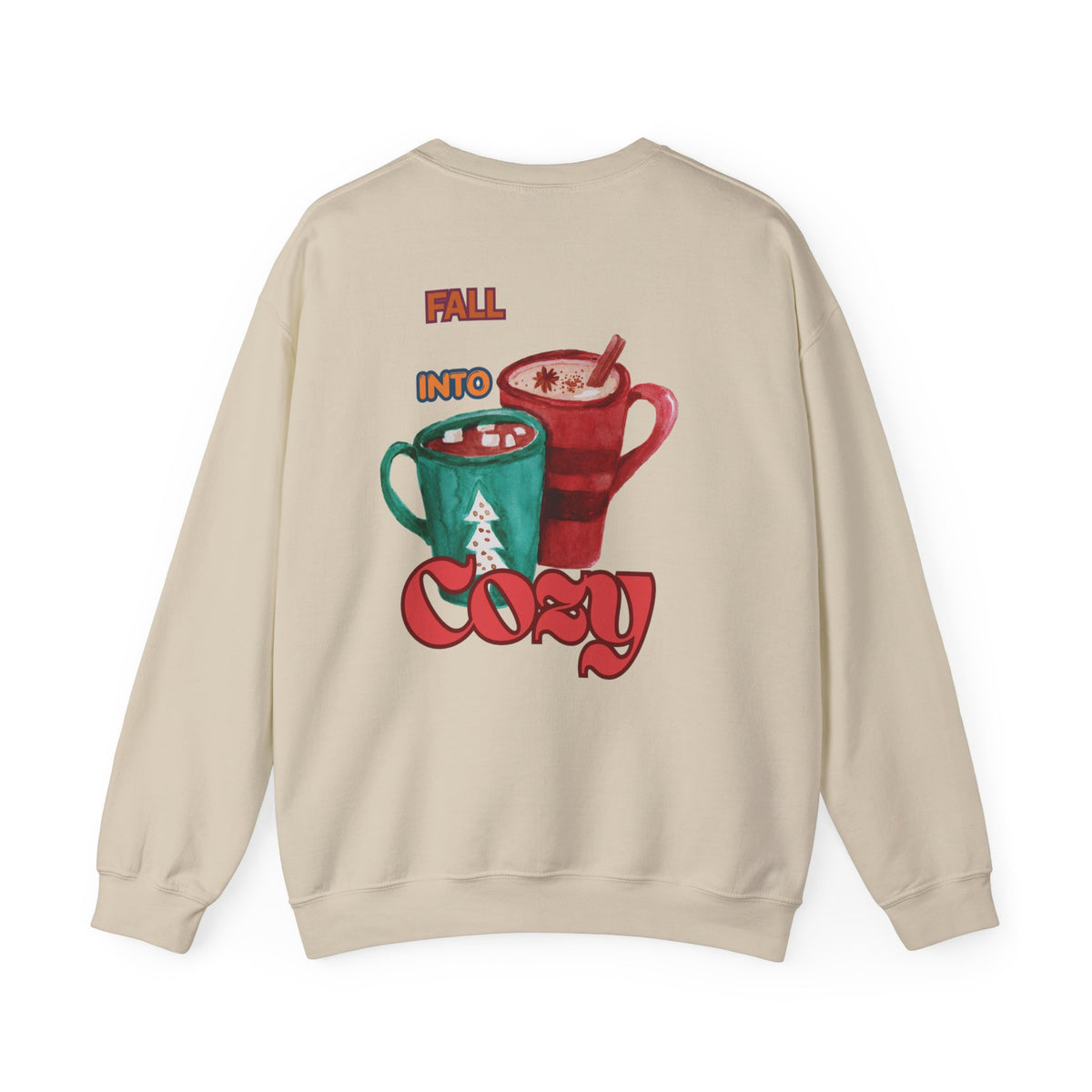 "Fall Into Cozy" Hot Cocoa Crewneck Sweatshirt