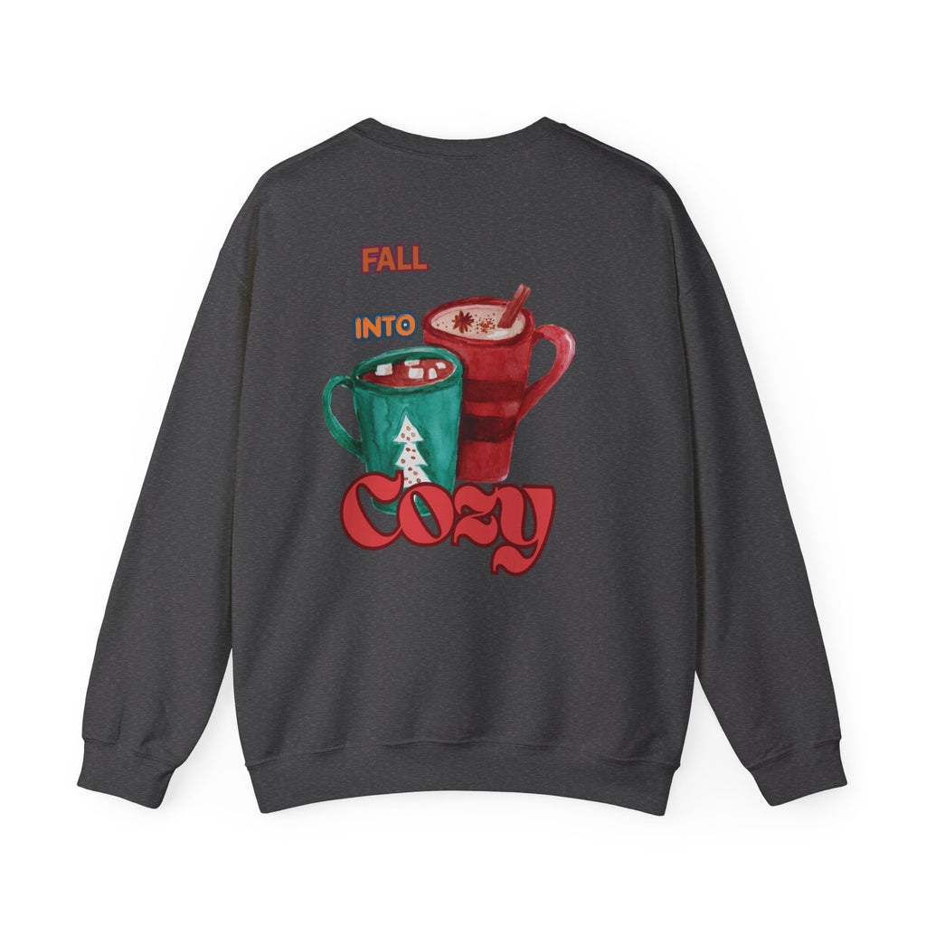 "Fall Into Cozy" Hot Cocoa Crewneck Sweatshirt