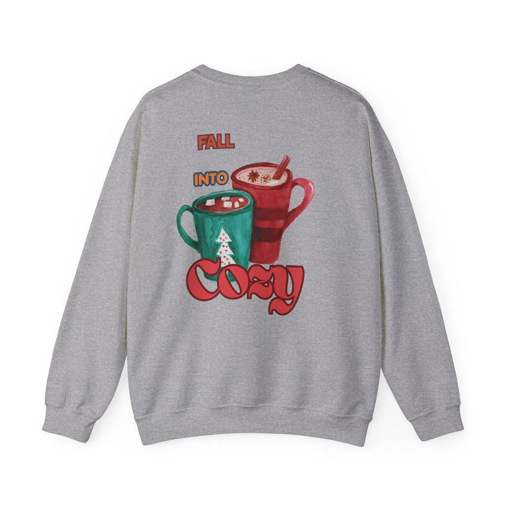 "Fall Into Cozy" Hot Cocoa Crewneck Sweatshirt
