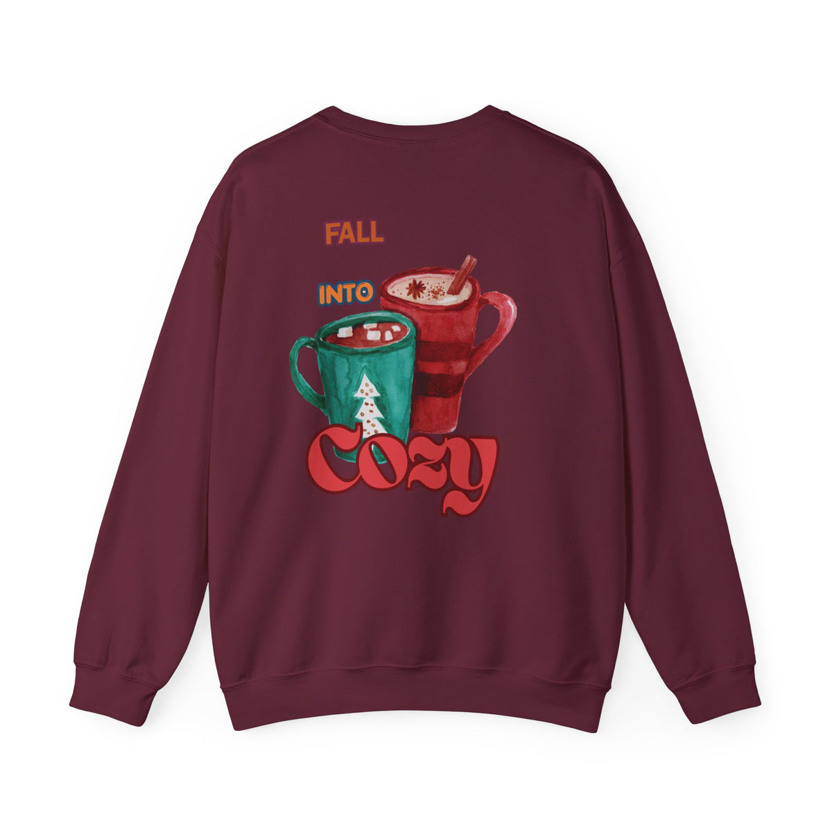 "Fall Into Cozy" Hot Cocoa Crewneck Sweatshirt