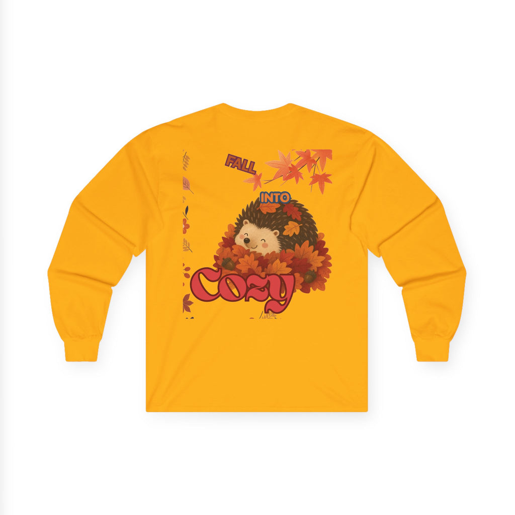 Cozy Fall Hedgehog Long Sleeve Tee