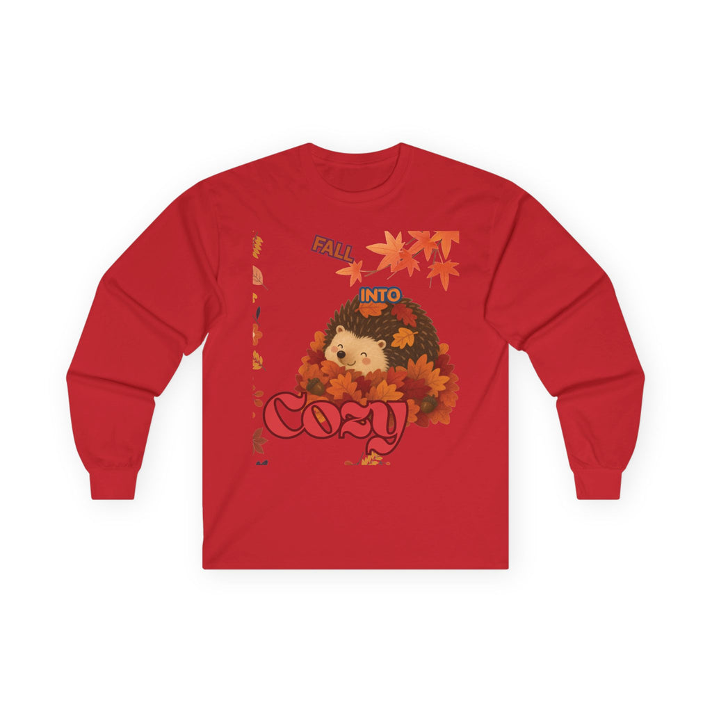 Cozy Fall Hedgehog Long Sleeve Tee
