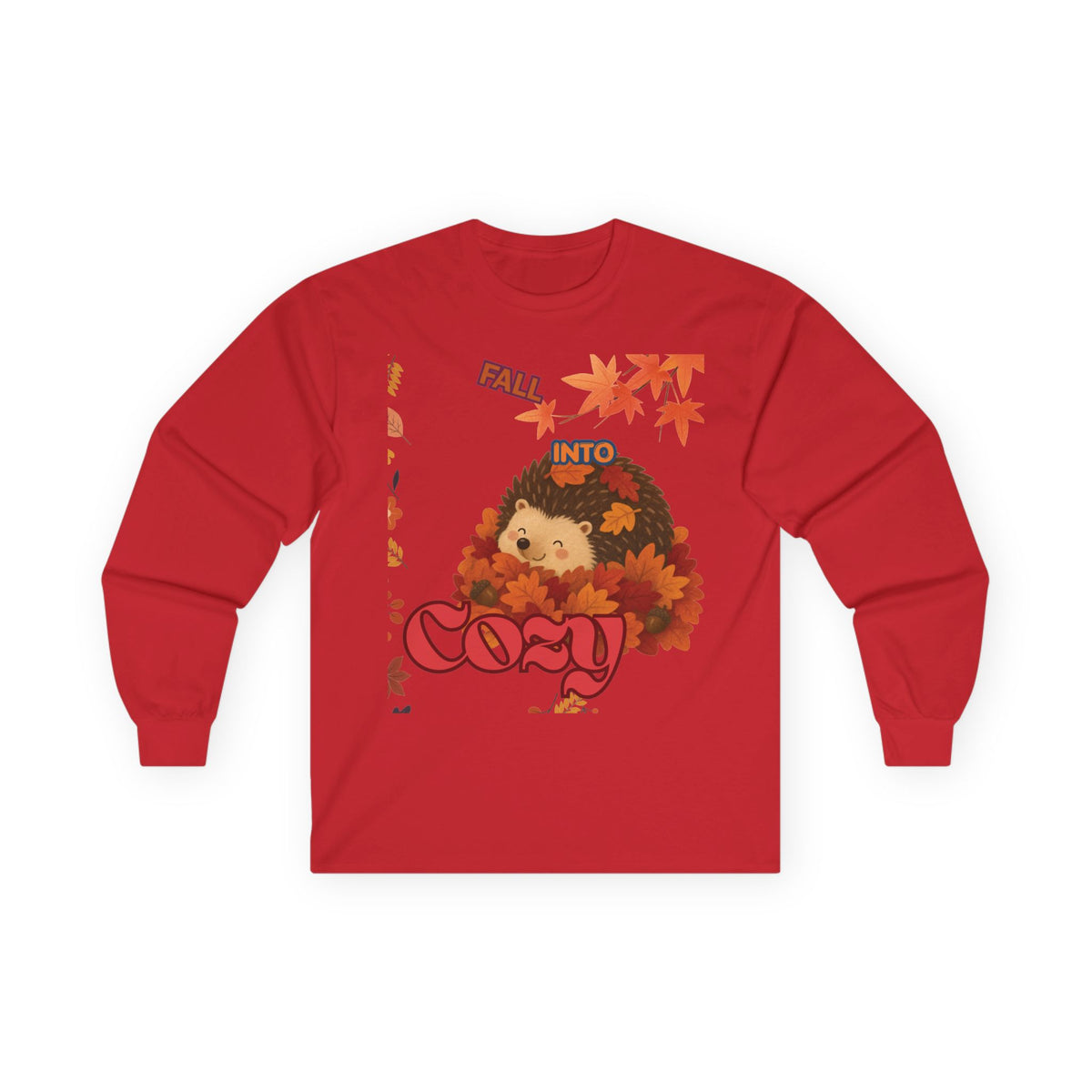 Cozy Fall Hedgehog Long Sleeve Tee