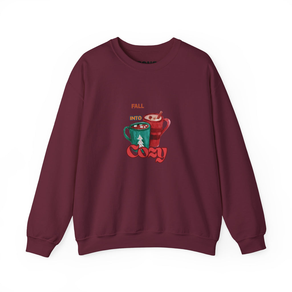 "Fall Into Cozy" Hot Cocoa Crewneck Sweatshirt