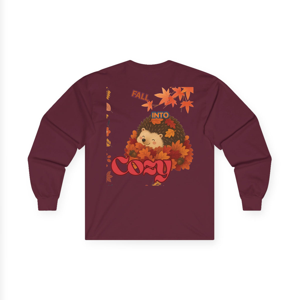 Cozy Fall Hedgehog Long Sleeve Tee