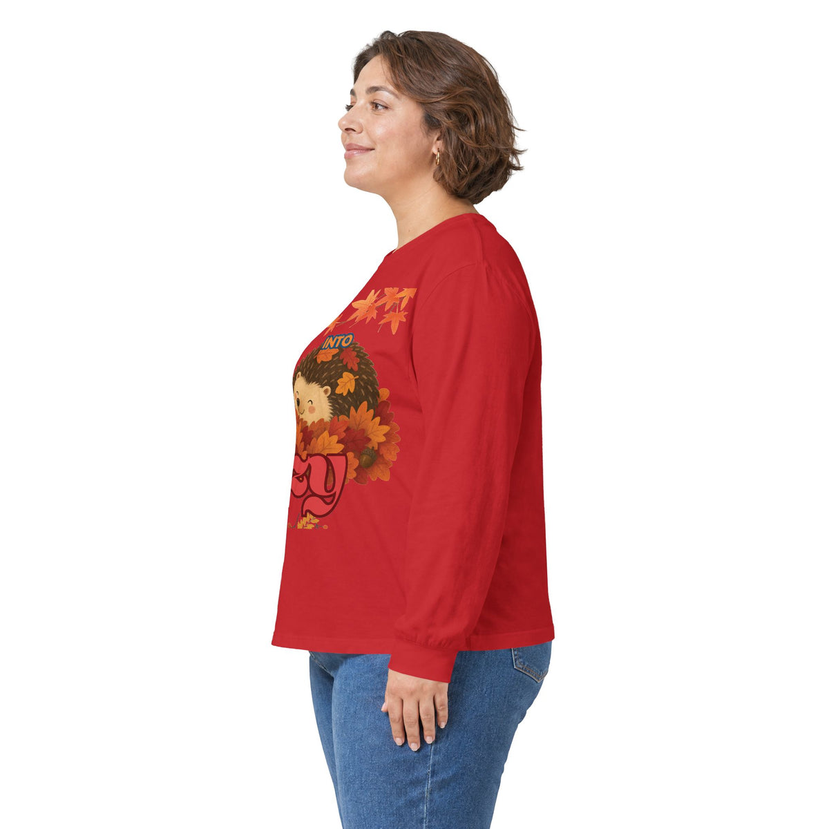 Cozy Fall Hedgehog Long Sleeve Tee