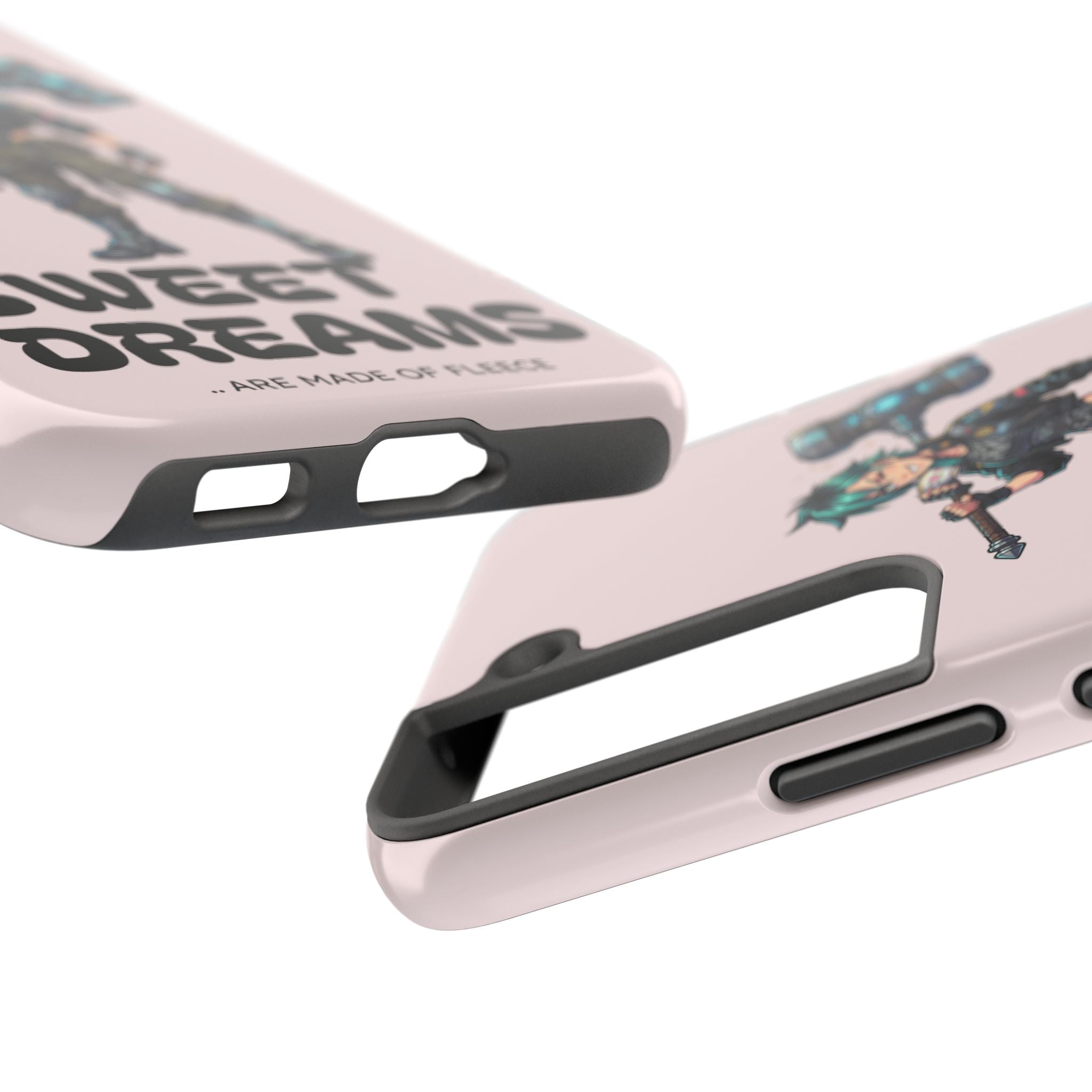 Sweet Dreams Anime Graphic Tough Phone Case - Edgy Cyberpunk Streetwear Cover for iPhone 17, 16, 15 Pro Max & Samsung Galaxy S26, S25