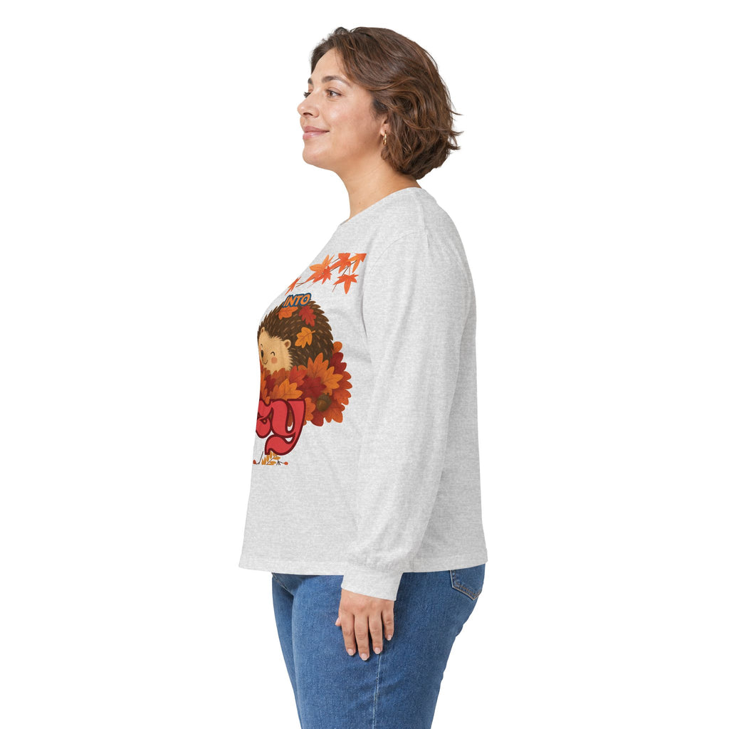 Cozy Fall Hedgehog Long Sleeve Tee