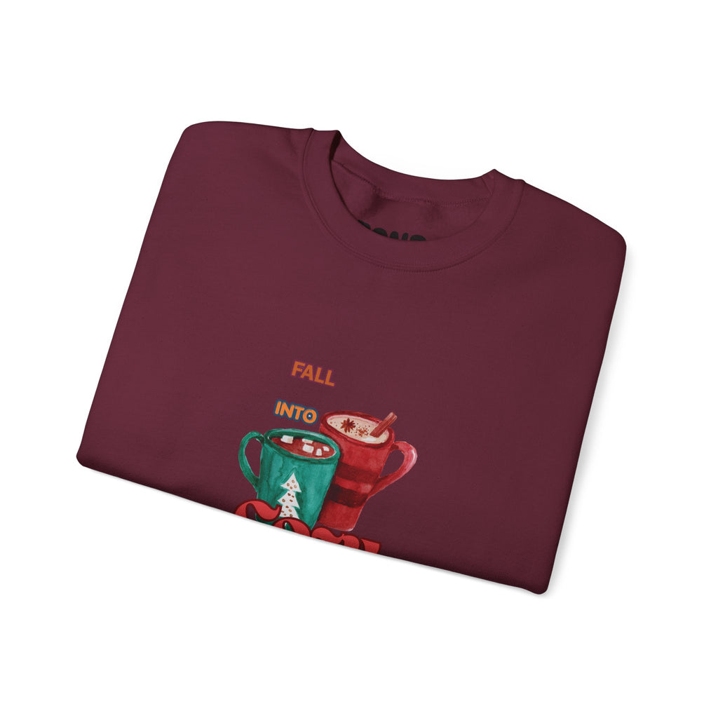 "Fall Into Cozy" Hot Cocoa Crewneck Sweatshirt