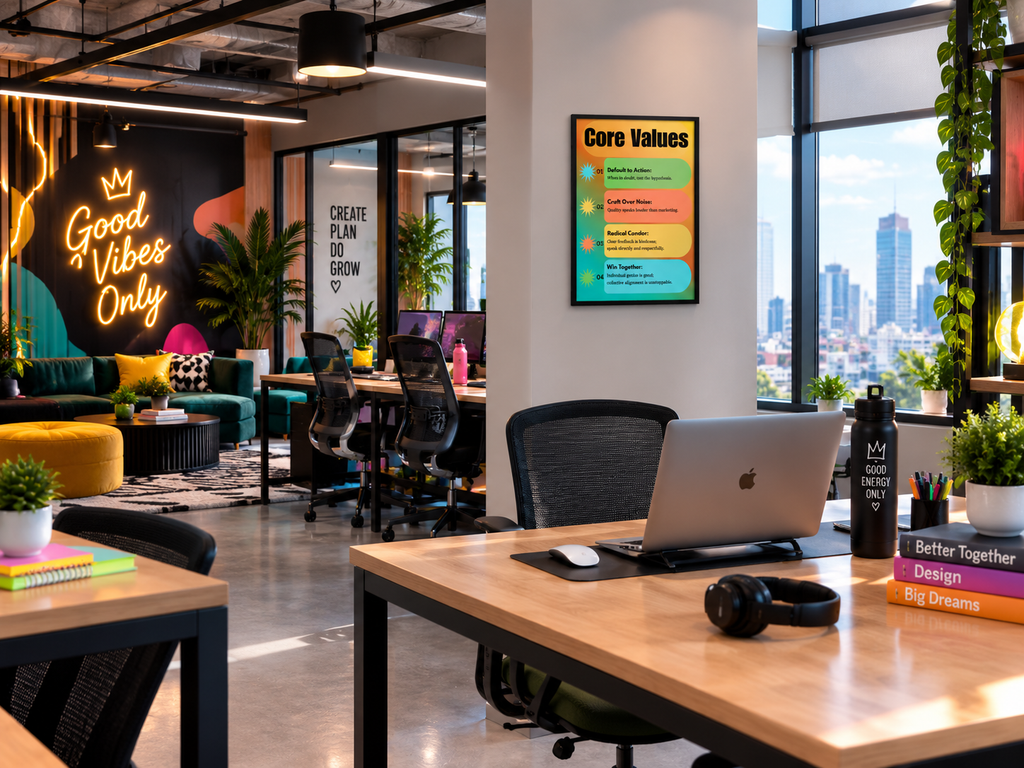 Core Values Wall Art | Vibrant Office &amp; Workspace Poster